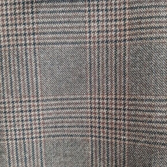 CONTEMPORAINE Simons Glen Check Plaid Blazer Jacket Tan Brown Sz 12 - Picture 7 of 14